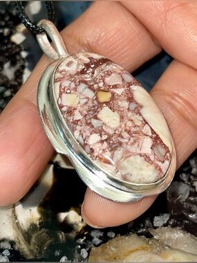 Brecciated Maligano Jasper Pendant 2”